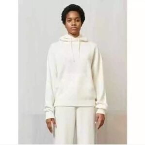 Outdoor Voices NWT Organic Cotton Terry Hoodie Milk Stone XXS Oversized